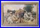 Huile sur toile encadrée 1917. E. Amelineau Femmes aux champs Moissons