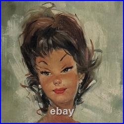 Huile sur toile femme élégante dans le goût de Gabriel Domergue XXe A5884