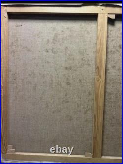 Huile sur toile figurative au drap Jean-Michel Crispoul Art XXe 73x93 cm