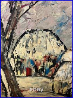 Huile sur toile signée Henry Maurice D'ANTY Un hiver sous la neige, XXème