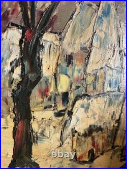 Huile sur toile signée Henry Maurice D'ANTY Un hiver sous la neige, XXème