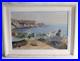 Huile sur toile signée S. MATTES, 1930, vue du Sud Méditerranée bateau calanque