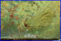 Huile sur toile signée datée 1890 paysage MOISSET impressionnisme peinture