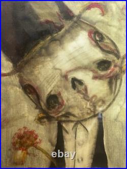 JD Saint-Gaudens Acrylique sur papier toilé Signée Portrait 2010