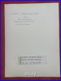JD Saint-Gaudens Acrylique sur papier toilé Signée Portrait 2010