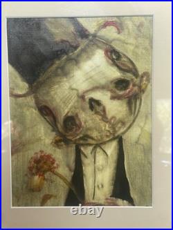 JD Saint-Gaudens Acrylique sur papier toilé Signée Portrait 2010