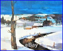JEAN- CLAUDE BOURGEOIS. (1932-2011). Huile sur toile Paysage de neige. V1105