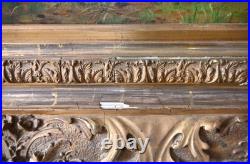 J. J. Van POORTEN 1841-1914 Scène de Forêt Animé Peinture huile sur toile signée