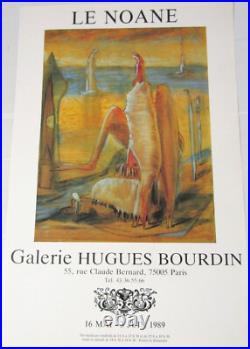 Jacques Le Noane (1928-2016) Composition Surrealiste Huile Sur Toile 1980 (6)