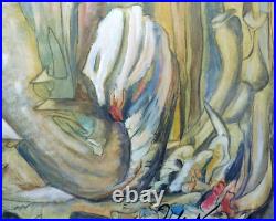 Jacques Le Noane (1928-2016) Composition Surrealiste Huile Sur Toile 1980 (6)