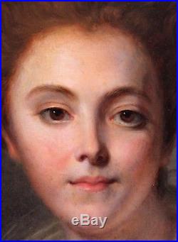 Jean Baptiste GREUZE, Portrait, femme, France, peinture, tableau, chien, XVIII