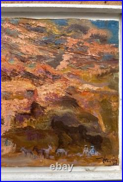 Jean Chauvin (1930-2013) Huile sur toile Veille Signée Tassili 1983