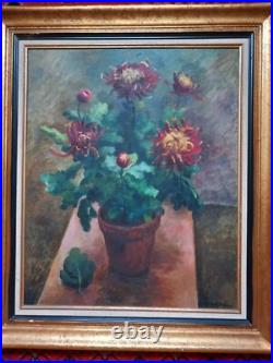Jean Lachaud (1889-1952), Bouquet de chrysanthèmes, 1927, huile sur toile