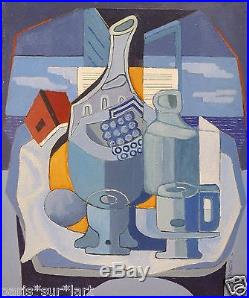 Jean MISISCHI (1935) HsT Jeune peinture Nle Ecole de Paris Cubisme Cubism Cubist