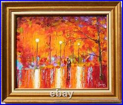 Jean-Pierre Douchez authentique huile sur toile au couteau tableau peinture