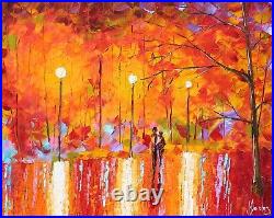 Jean-Pierre Douchez authentique huile sur toile au couteau tableau peinture