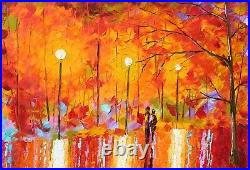 Jean-Pierre Douchez authentique huile sur toile au couteau tableau peinture