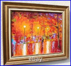 Jean-Pierre Douchez authentique huile sur toile au couteau tableau peinture