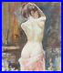 Jeune Femme Nue -huile/ toile 50×60-signée Alan-Oil painting nude woman
