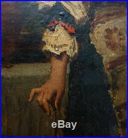 Jeune fille italienne Peinture Pierre De Coninck (1828-1910) Italie 19e siècle