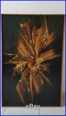 José KABLAT peintre 1908-1990 abstrait composition huile sur toile moderne art