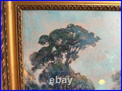 Jules IZIER 1932 Huile sur toile Voiliers en bord de mer 80x54,5 cadre d'époque