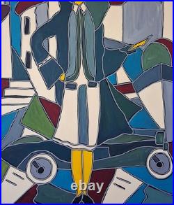 KLEYMAN Tableau Art Déco Côté 73x60 Demoiselle à l'Automobile Direct Artiste