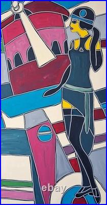 KLEYMAN Tableau Paris XXL 81x65 Les Folles Nuits Parisiennes Direct Artiste