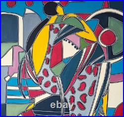 KLEYMAN Tableau XXL Unique 81x65 Elégante au Harry's Bar Direct Artiste