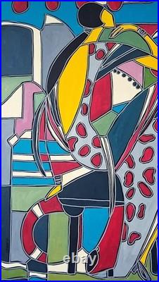 KLEYMAN Tableau XXL Unique 81x65 Elégante au Harry's Bar Direct Artiste