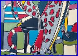 KLEYMAN Tableau XXL Unique 81x65 Elégante au Harry's Bar Direct Artiste