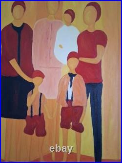 KLEYMAN Unique et Rare Côte Akoun 2002 XXL 92x73 Ma Famille Direct Artiste