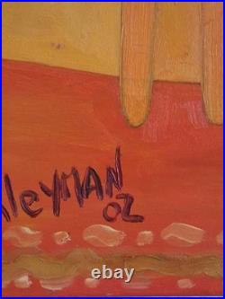 KLEYMAN Unique et Rare Côte Akoun 2002 XXL 92x73 Ma Famille Direct Artiste