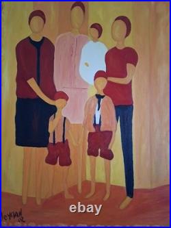 KLEYMAN Unique et Rare Côte Akoun 2002 XXL 92x73 Ma Famille Direct Artiste