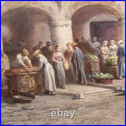 LÉONARD SAURFELT 1840-1890. La Vie Quotidienne Peinture huile sur toile signé