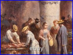 LÉONARD SAURFELT 1840-1890. La Vie Quotidienne Peinture huile sur toile signé