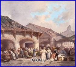 LÉONARD SAURFELT 1840-1890. La Vie Quotidienne Peinture huile sur toile signé