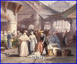 LÉONARD SAURFELT 1840-1890. La Vie Quotidienne Peinture huile sur toile signé LÉONARD SAURFELT 1840-1890. La Vie Quotidienne Peinture huile sur toile signé