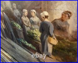 LÉONARD SAURFELT 1840-1890. La Vie Quotidienne Peinture huile sur toile signé