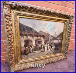 LÉONARD SAURFELT 1840-1890. La Vie Quotidienne Peinture huile sur toile signé LÉONARD SAURFELT 1840-1890. La Vie Quotidienne Peinture huile sur toile signé