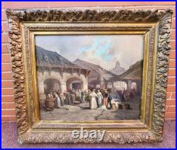 LÉONARD SAURFELT 1840-1890. La Vie Quotidienne Peinture huile sur toile signé LÉONARD SAURFELT 1840-1890. La Vie Quotidienne Peinture huile sur toile signé
