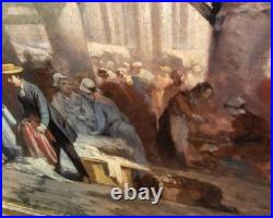 LÉONARD SAURFELT 1840-1890. La Vie Quotidienne Peinture huile sur toile signé
