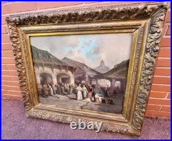 LÉONARD SAURFELT 1840-1890. La Vie Quotidienne Peinture huile sur toile signé
