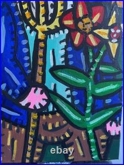 LES FERMIERS-Tableau figuration libre contemporain de VISTO