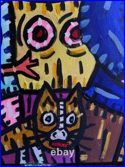 LES FERMIERS-Tableau figuration libre contemporain de VISTO