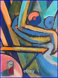 La Femme Au Chapeau / Huile Sur Toile Signée Michel Corbel