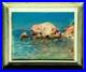 Laurent Mattio (1892-1965) Le rocher de l&rsquo;anse Magaud La Garde Huile sur Toile
