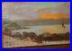 Lazar Meyer école de Paris peinture HST belle marine coucher de soleil daté 1915