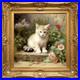 Le chaton aux fleurs? 40×40 cm