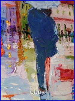 Lidia Tchoumakova Après-midi sur la place, huile sur toile, 50x70cm